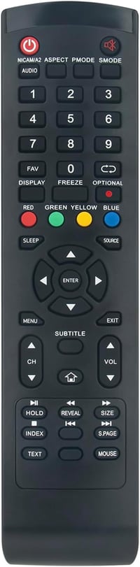ALLIMITY Univerzális Távirányító AKAI TV-hez - Kompatibilis AKTV3223, AKTV3228-SMART, AKTV4328H Modellekkel - 10m Hatótávolság, Ergonomikus 1
