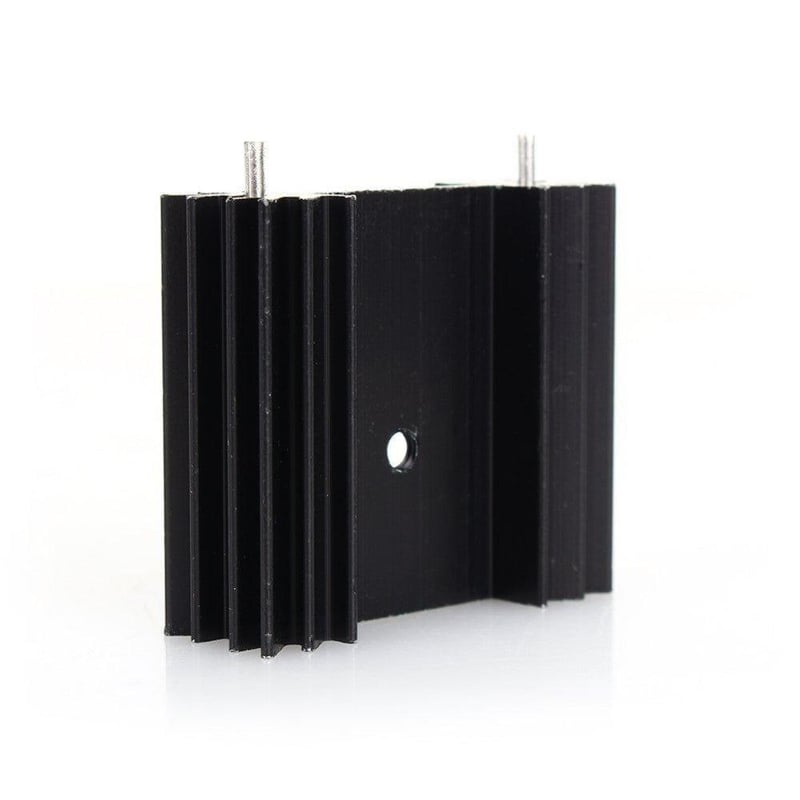 Easycargo fekete anodizált TO-220 alumínium hűtőborda MOSFET-hez, 5 db-os csomag