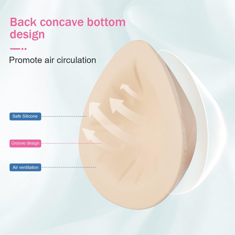 Proteză mamară triunghiulară ușoară din silicon ONEFENG - Umplutură post-mastectomie, textură naturală, 195g, mărimi 85B/85C/90A