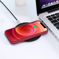 Apple iPhone 12 Mini Védőszett: Sötétrózsaszín Szilikon Tok + Kijelzővédő 4