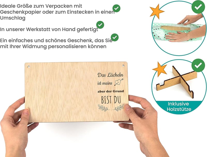 CONTRAXT Valentin-napi Polaroid Képkeret Pároknak - Fa Fotókeret Csipeszekkel, Asztali Dekoráció Szerelmeseknek, Kézzel Készített Európai Di