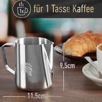 Barista Legends Tejkiöntő Szett - Rozsdamentes Acél 350ml + 600ml - Fényesített Tejhabosító Kancsó Latte Art Készítéshez - Barista Kiegészít 2