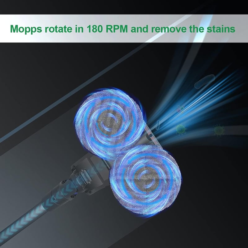 Dyson V15 V11 V10 V8 V7 porszívókhoz elektromos felmosó feltét, levehető tartállyal és 12 mosható moppal