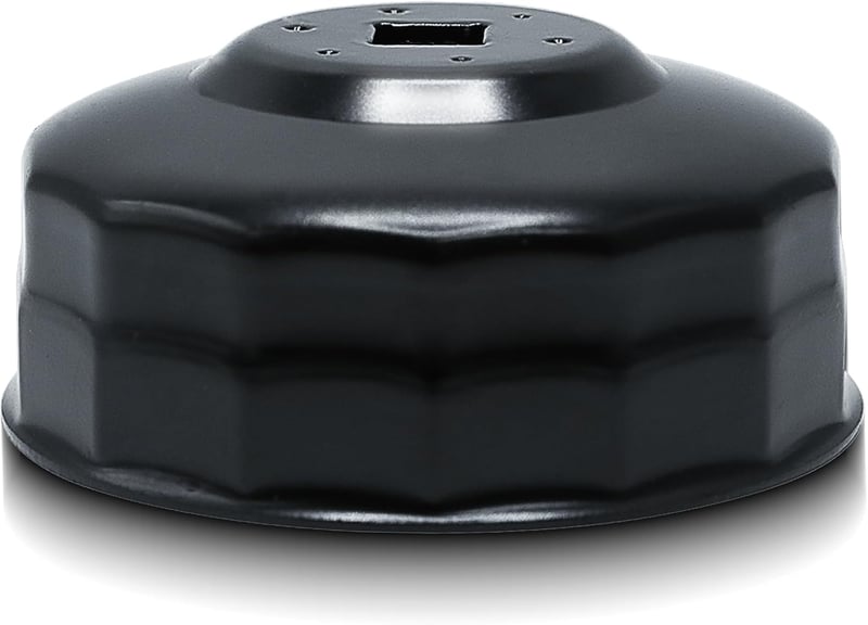 CCLIFE Olajszűrő Kulcs 75-77 mm, 3/8 Colos Meghajtással, 15 Pontos, VW, Audi, Mercedes, Opel Kompatibilis, Króm-Vanádium Acél - 100 Mm, 15-point, Isuzu, Mitsubishi