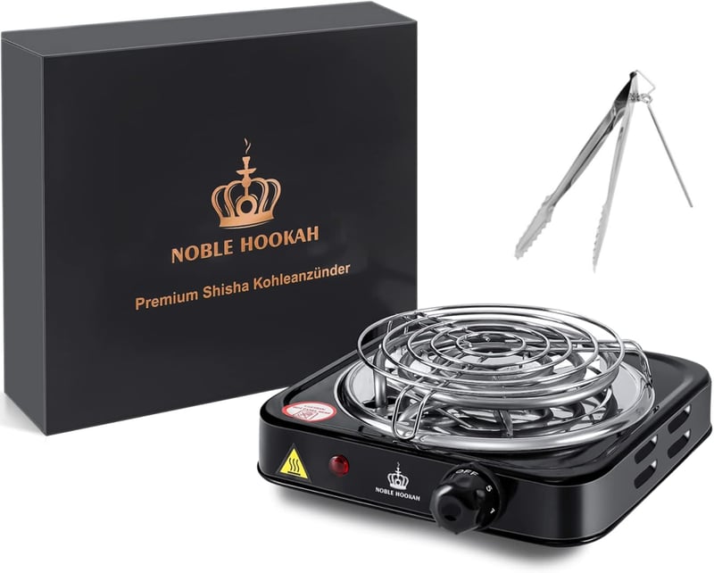Noble Hookah 1000W elektromos vízipipa szénizzító grillráccsal és csipesszel