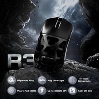 ATTACK SHARK R3PRO Ultrakönnyű Gamer Egér, 46g Magnézium Ház, 8000Hz Vezeték Nélküli, 26000 DPI, PixArt PAW3395 Szenzor, Spirál Kábel, PC/Mac 2