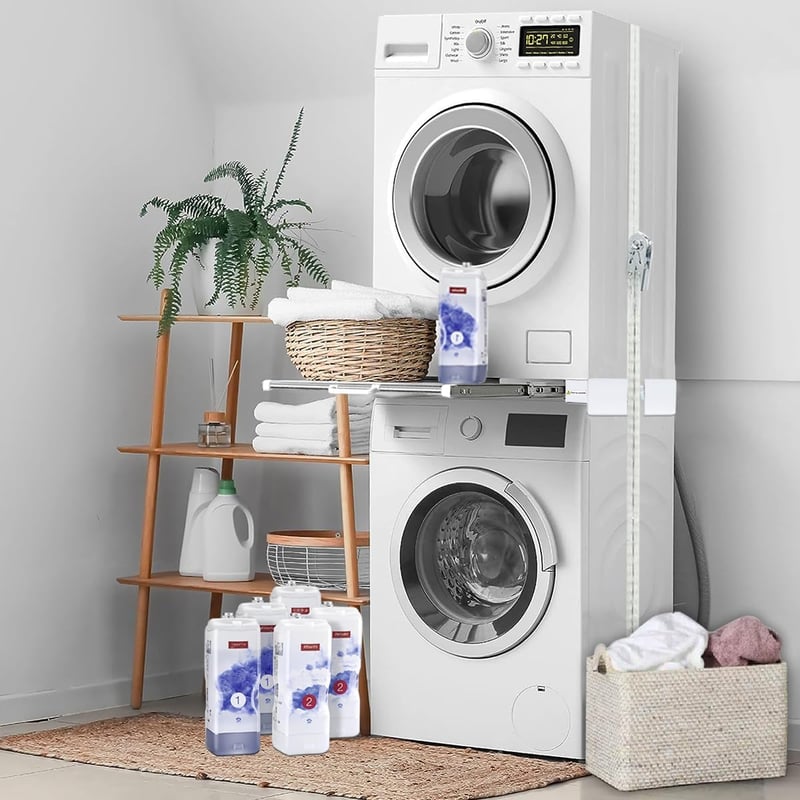 NIUXX Mosógép Szárítógép Köztes Keret Állvány Állítható 53-68cm Törölközőtartóval - Plastic connecting frame - the drawer