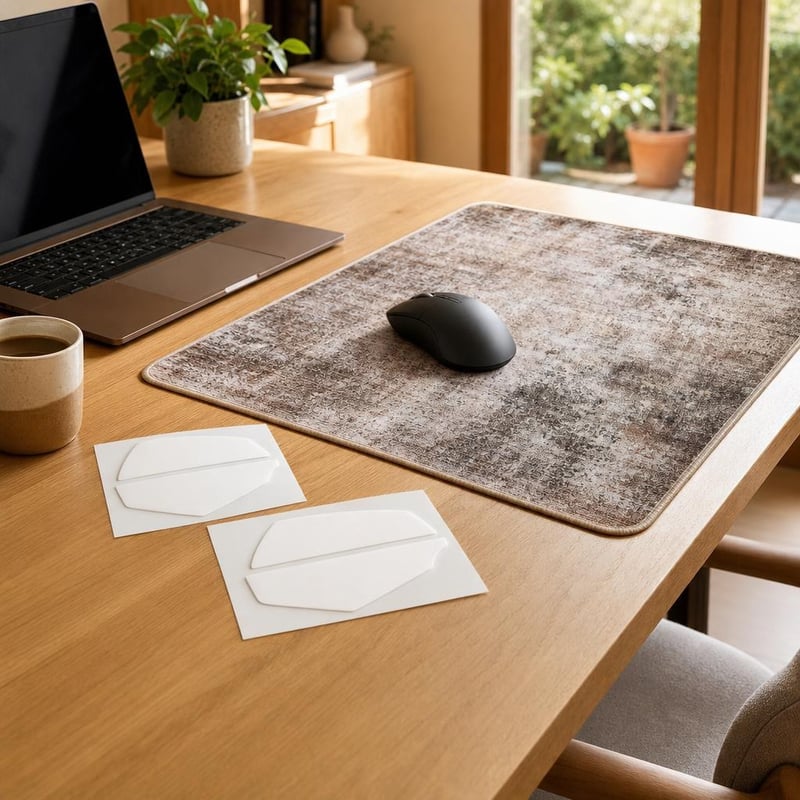 Pachet control precis mouse: 2 seturi patine + 1 covor antiderapant 160×230 cm