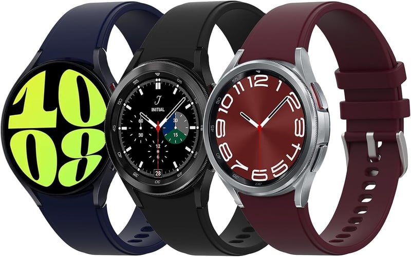 Galaxy Watch 6 Classic szíj szett - 3 színű szilikon pánt (43/47mm)