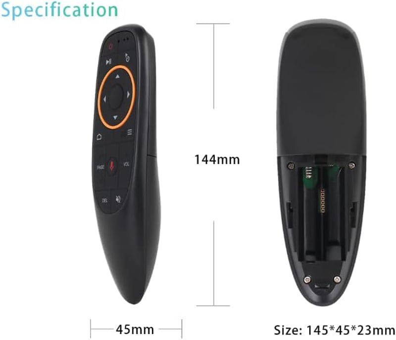 Univerzális 2.4G Air Mouse távirányító hangvezérléssel - Android TV Box, PC, projektor kompatibilis
