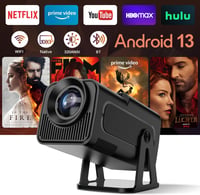 Alwtniet HY320 NTV Android 13 Mini Okos Projektor 4K Netflix Támogatással - 320 ANSI Lumen, WiFi, Bluetooth 5.2, ChatGPT Hangasszisztens, Ho 8