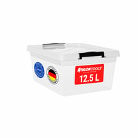 ATHLON TOOLS Kutija za pohranu s poklopcem 12,5 L Prozirna plastična kutija s poklopcem 1 kom. (Djelomični set, rabljeno) 2
