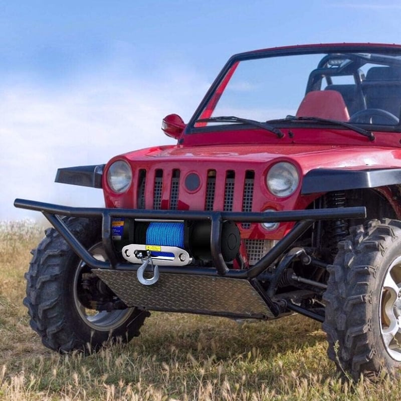 Anbull Elektromos Csörlő 12V 4500LBS/2045kg - Szintetikus Kötéllel, IP67 Vízálló, Vezeték Nélküli Távirányítóval - ATV UTV Kompatibilis