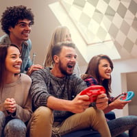 Orzly Nintendo Switch kormánykerék szett - 2 darabos kék és piros Joy-Con tartó kiegészítő Mario Kart játékhoz - valósághű versenyzési élmén 9