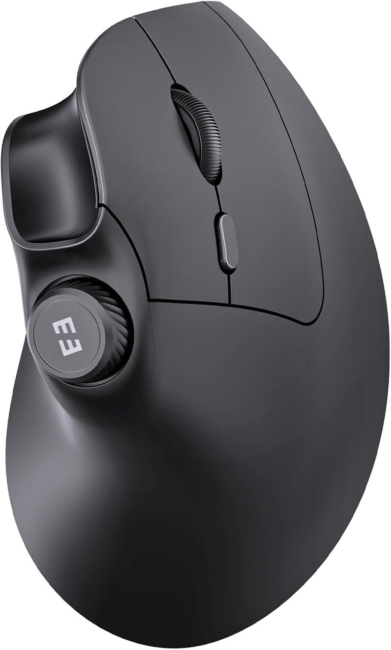 seenda Ergonomikus Vezeték Nélküli Egér Hangerőszabályzóval - Többeszközös Bluetooth/USB Vertikális Egér PC, MacBook, Tablet Használatra - F