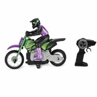 RC motorka na diaľkové ovládanie LEXIBOOK Crosslander RC18LXB vo fialovej farbe, 12 km/h — bez bočných chráničov a nabíjačky (stav: pozri 2. obrázok) 1