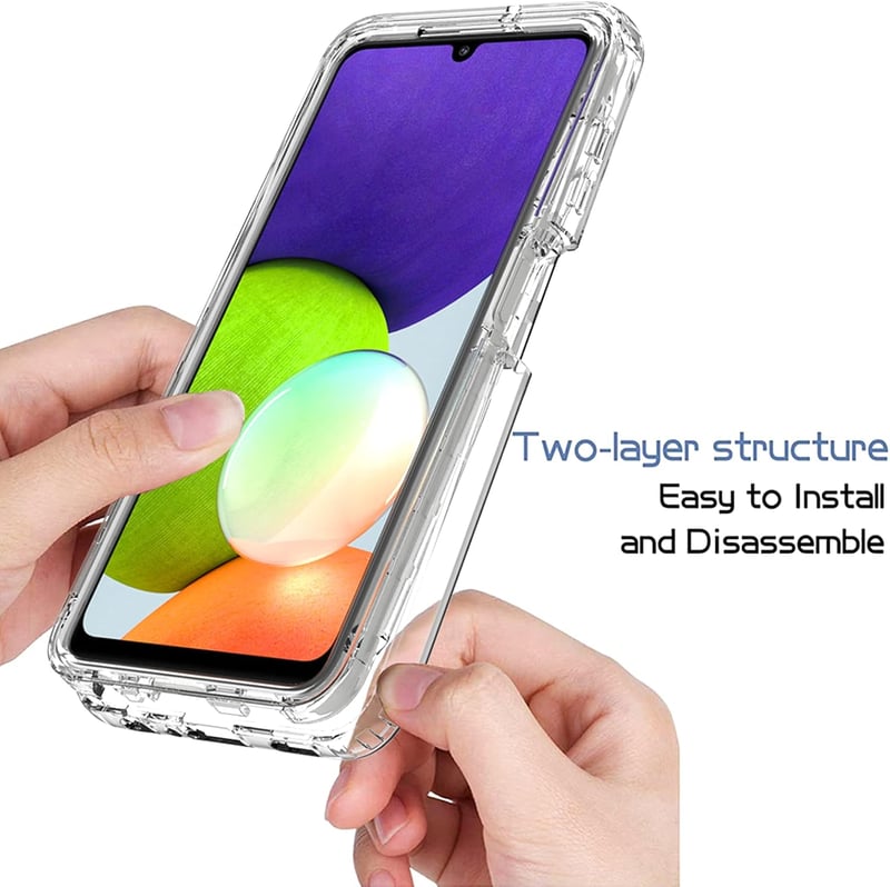 Samsung Galaxy A22 4G Átlátszó Védőtok és Edzett Üveg Fólia Szett