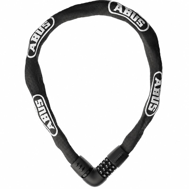 Antifurt cu lanț pentru bicicletă ABUS Tresor 6807C, 85 cm, negru, cu cifru — pentru piese / dezmembrare: cod de blocare necunoscut (stare: vezi a 2-a imagine)