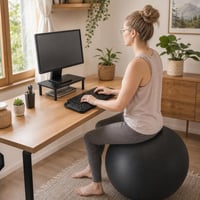 Ergonomski uredski set: lopta za sjedenje + oslonac za zglobove + stalak za monitor 1