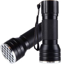 CAM2 Mini UV Fekete Fény Zseblámpa 2db, 21 LED-es Ultraibolya Lámpa 395nm, Kisállat Vizelet Detektor, Geocaching, Pénzvizsgáló (Elem Nélkül) 6