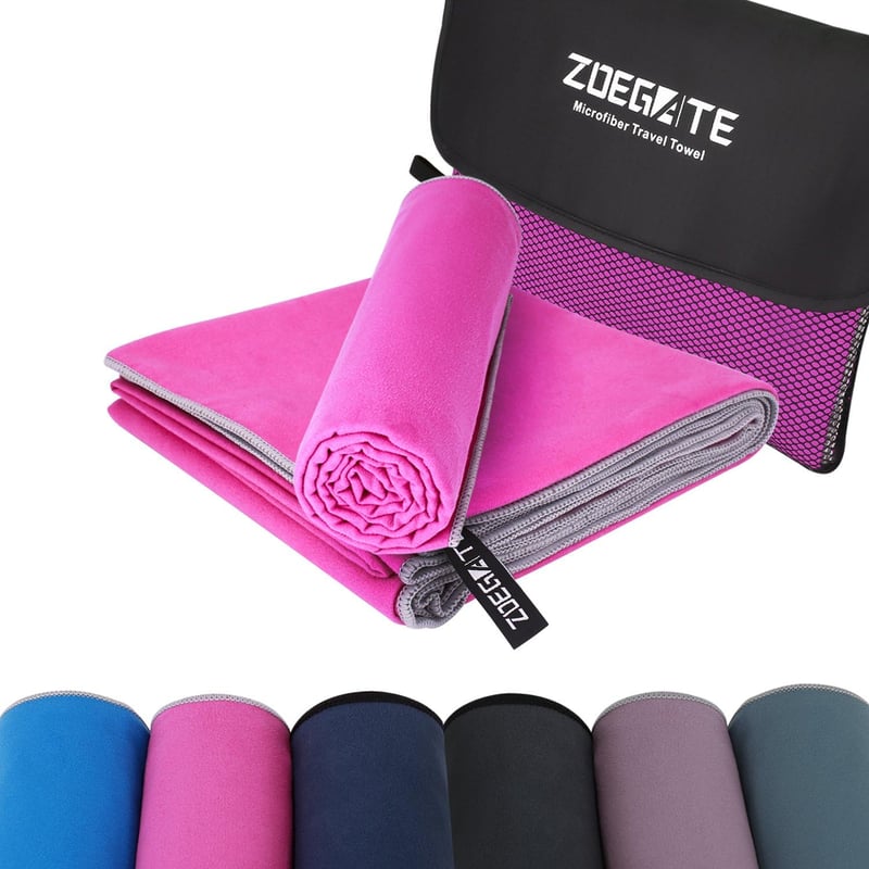 Zoegate Prosop Microfibră S XL XXL - Uscare Rapidă, Prosop de Călătorie, Sport, Plajă, Saună și Lavetă de Curățare, 80x40 cm