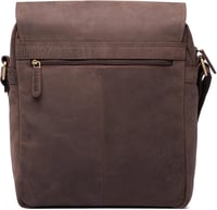 LEABAGS valódi bőr válltáska 13"-os laptophoz, sötétbarna 7