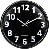 Plumeet 30cm-es Nagy Falióra - Csendes, Modern, Fekete, 3D Számokkal 1