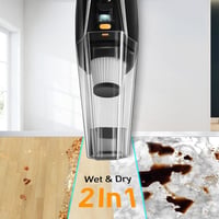 Akkus Kézi Porszívó LED Fénnyel - 120W-os Erős Autós és Otthoni Mini Porszívó Nedves-Száraz Tisztításhoz 3
