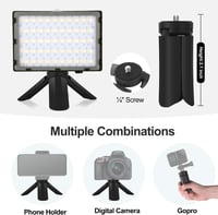 EMART RGB LED Videó Lámpa Szett - 5500K Állítható Fényerő, USB, Tripod Állvánnyal, Streaming, YouTube, Fotó Stúdió Világítás 4