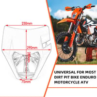 Narancssárga LED fénymaszk motocross és enduro motorokhoz, ATV-hez 2