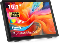 Pisichen 10.1" Hordozható Monitor - Full HD 1920x1200 IPS Kijelző, HDMI és USB-C Csatlakozás, Beépített Hangszórók, Laptop, PC, PS4/5, Xbox  1