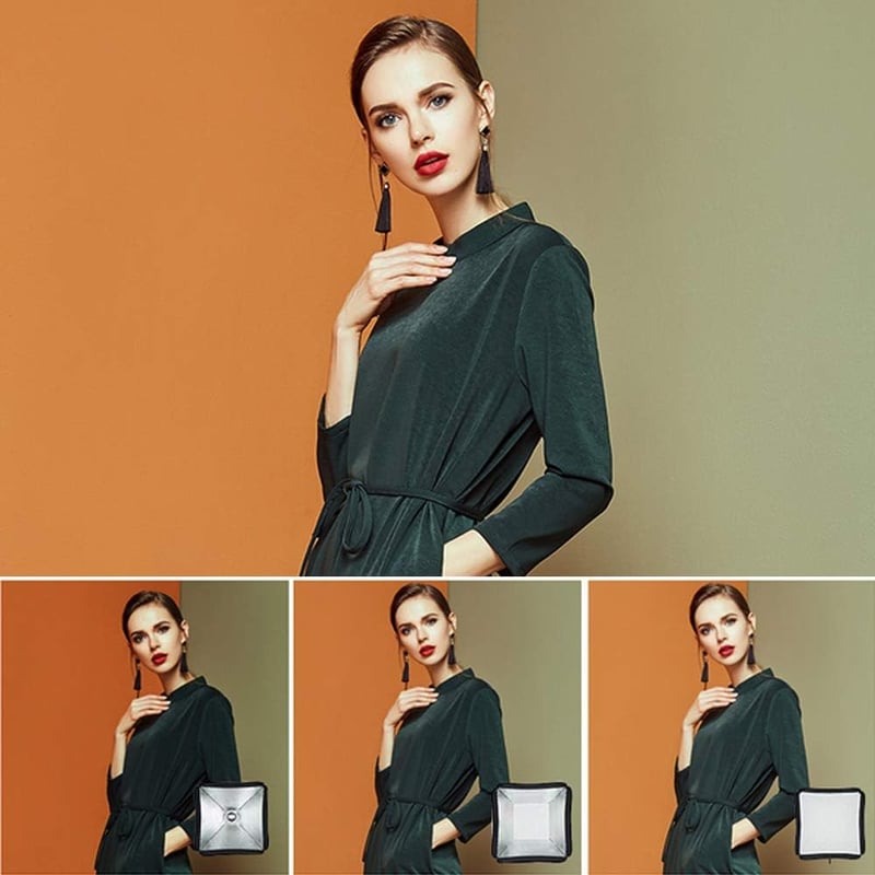 Godox 80x80 cm Összecsukható Univerzális Softbox S-típusú Speedlite Tartóval - Bowens Rögzítésű Vakuhoz, Állítható Irányú Fényformáló Stúdió