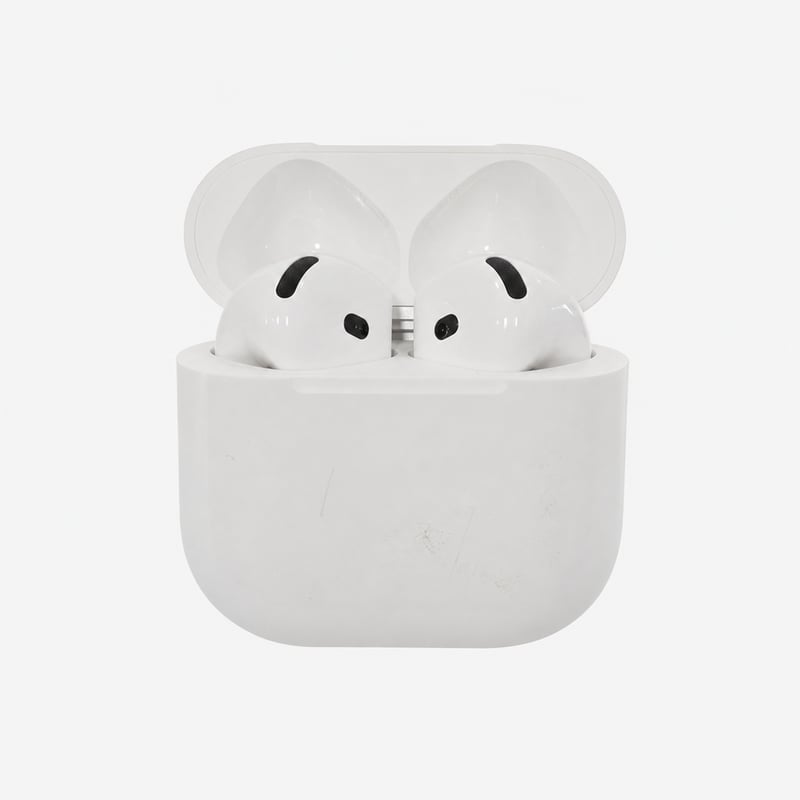 Apple AirPods 4 vezeték nélküli Bluetooth fülhallgató aktív zajszűréssel, adaptív hang, személyre szabott térhang, USB-C töltőtok, használt