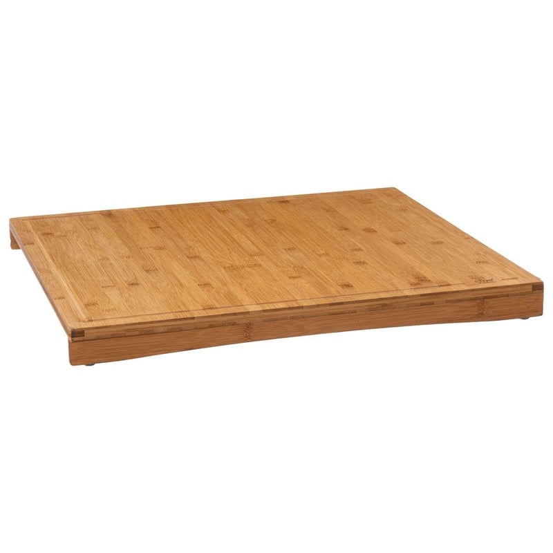 5five Simply Smart Bambusová krycia doska na varnú dosku 52x58 cm, 3 v 1: krájacia doska, ochrana proti ostreknutiu a kryt na varnú dosku, pre indukčné a keramické varné dosky