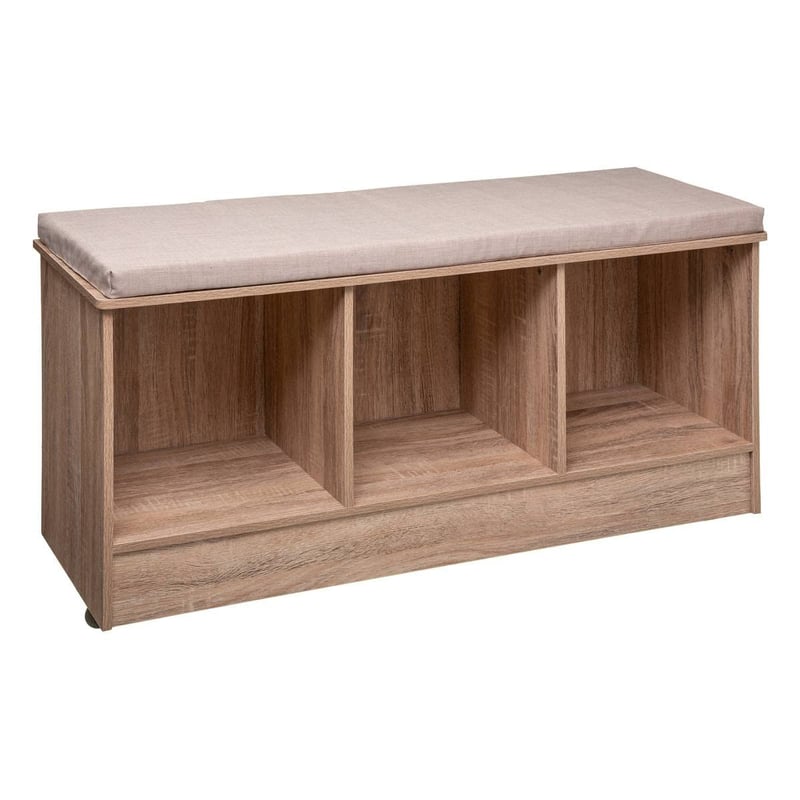5five Simply Smart Mix n Module policový diel s 3 priehradkami, vzhľad prírodného duba, 105x34x49,5 cm