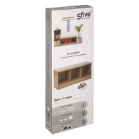 5five Simply Smart Mix n Module policový diel s 3 priehradkami, vzhľad prírodného duba, 105x34x49,5 cm 4