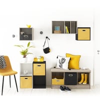 5five Simply Smart Mix n Module policový diel s 3 priehradkami, vzhľad prírodného duba, 105x34x49,5 cm 2