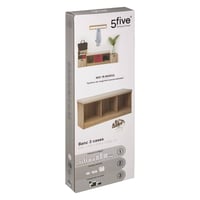 5five Simply Smart Mix n Module policový diel s 3 priehradkami, vzhľad prírodného duba, 105x34x49,5 cm 5