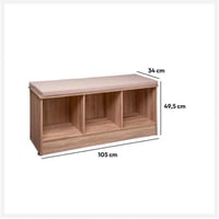 5five Simply Smart Mix n Module policový diel s 3 priehradkami, vzhľad prírodného duba, 105x34x49,5 cm 3