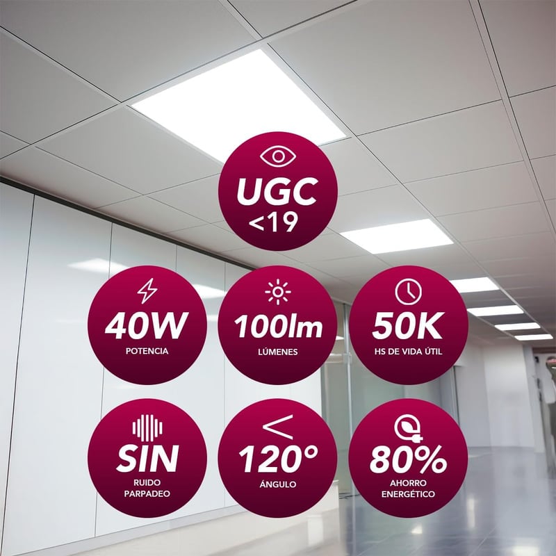 60×60 cm LED Mennyezeti Lámpa, 40W – 6500K Hidegfehér Fény Energiatakarékos Panel Lámpa