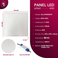 60×60 cm LED Mennyezeti Lámpa, 40W – 6500K Hidegfehér Fény Energiatakarékos Panel Lámpa 4
