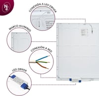 60×60 cm LED Mennyezeti Lámpa, 40W – 6500K Hidegfehér Fény Energiatakarékos Panel Lámpa 1