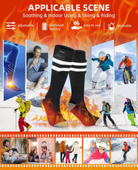 6000 mAh Heated Socks, Rechargeable Heating Socks with 4 Heat Settings & Latest Heated Toe Design, Heated Socks with Battery, USB Heated Foot Warmer, Electric Warm Winter Socks 3