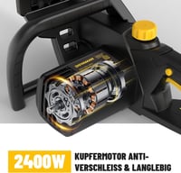 DOVAMAN 2400W elektromos láncfűrész, 40cm Oregon lánccal, automata feszítővel 9
