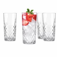 Set pahare pentru long drink/cocktail Glasmark Krosno 300 ml, efect de cristal, transparent — lipsesc 2 pahare (stare: vezi a 2-a imagine) 1