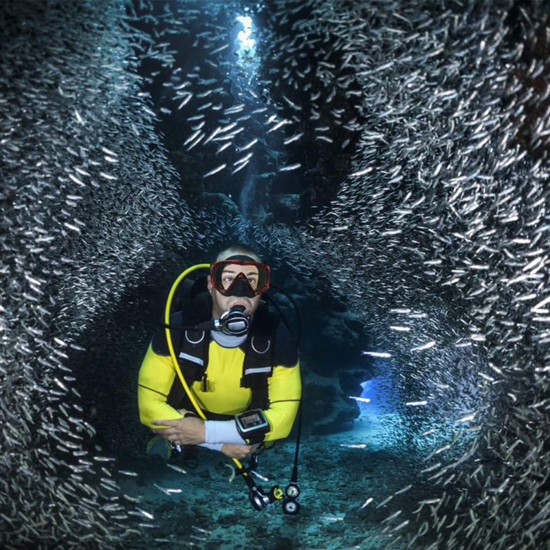 EXP VISION Búvárszett - 3 Ablakos Panoráma Búvármaszk Ködmentes Lencsével és Száraz Sznorkel, Vízálló Búvárfelszerelés Felnőtteknek