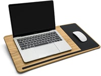 ergomi Laptop Párna Tálca - Ágyban/Kanapén Használható Notebook Tartó, Fa Hatású Asztallap 17" Laptopokhoz, Csúszásgátló Felülettel, Otthoni 8