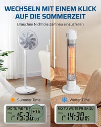 DEWENWILS Digitális Időzítő Konnektor - 20 Programozható Időzítés, LCD Kijelző, Karácsonyi Világításhoz, Háztartási Gépekhez, 3840W, Fehér 5