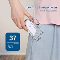 DEWENWILS USB Tölthető Olvasólámpa Csipesszel - LED Könyvlámpa 2 Fényerőszinttel, Állítható, Könnyű, Hordozható Könyvjelző Lámpa Olvasóknak 6