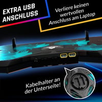 KLIM Wind Laptop Hűtőpad 4 Ventilátorral 1200 RPM USB Hűtés Cyan 7